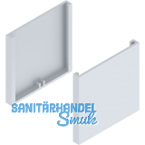 SOLIDO 100 Abdeckkappen-Set Glas Punktbefestigung eckig silber