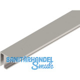 HELM GT-L Laufschiene mit Seitenteil Deckenmontage L=6000 mm Edelstahl-Effekt