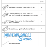 HAWA Junior 40/Z Beschlagset Holz ohne Laufschiene