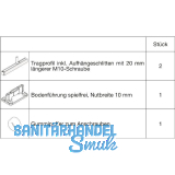HAWA Junior 100/B Grundbeschlagset Holz ohne Laufwerk Tragschraube 20 mm l�nger