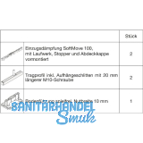 HAWA Junior 100/B Beschlagset Holz SoftMove Tragschraube 20 mm l�nger (30233)
