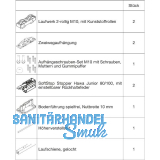 HAWA Junior 100/Z Beschlagset Holz SoftStop Laufschiene L=1800 mm silber