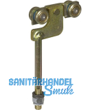 Rollapparat HELM 321L zweipaarig m. Drehlager, Stahl verzinkt, gelb