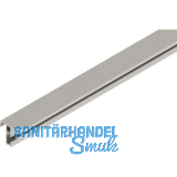 SOLIDO/HELM Anschlagschiene zu Anschlagkasten L=2500 mm auf Ma� Edelstahl-Effekt