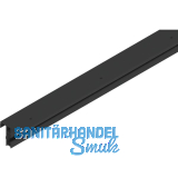 SOLIDO/HELM Anschlagschiene zu Anschlagkasten L=2500 mm auf Ma� schwarz matt
