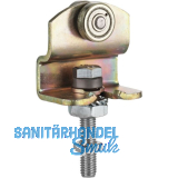 Rollapparat HELM 485 einpaarig mit Drehlager, Stahl verzinkt, gelb