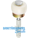 F�hrungsrolle HELM 459 D�, Kunststoff wei�/U-Scheiben Stahl verzinkt, gelb