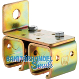 Doppelwandbefestigungsmuffe HELM 501 D, Loch � 17 mm, Stahl verzinkt, gelb