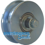 Schiebetor-Stahlrolle � 100 mm, Stahl verzinkt, blau