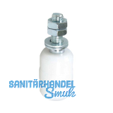 F�hrungsrolle f�r freitragende Tore � 32 mm, Kunststoff wei�