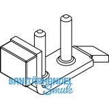 Stangenschloss-Schlie�platte Silent Stop f�r HAWA Junior 120 verstell. verzinkt