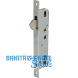 Schiebet�rschloss mit Hakenfalle, PZW, DM 30, VK 8 mm, eckig, silber verzinkt