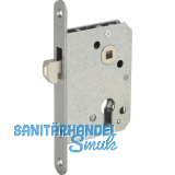 Schiebet�rschloss mit Hakenriegel, PZW, DM 55, VK 8 mm, rund, Edelstahl