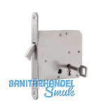 Schiebet�rschloss m. vernickeltem Bogenriegel, BB, DM 55, Stulp rund, Edelstahl