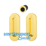 HOPPE Schiebet�rmuschel Set M472 - BL, ovale Rosette, Messing, poliert lackiert