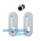 HOPPE Schiebet�rmuschel Set M472 - BB, ovale Rosette, Messing verchromt matt