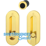 HOPPE Schiebet�rmuschel Set M472 - WC, ovale Rosette, Messing poliert lackiert