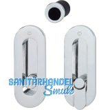 HOPPE Schiebet�rmuschel Set M472 - WC, ovale Rosette, Messing verchromt