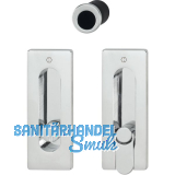 HOPPE Schiebet�rmuschel Set M464 - WC, eckige Rosette, Messing verchromt