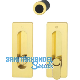 HOPPE Schiebet�rmuschel Set M464 - WC, eckige Rosette, Messing poliert