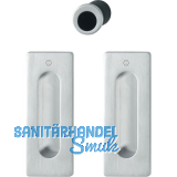 HOPPE Schiebet�rmuschel Set M464 - BL,eckige Rosette,Messing verchromt satiniert