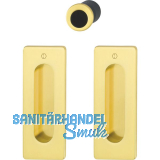 HOPPE Schiebet�rmuschel Set M464 - BL, eckige Rosette, Messing poliert