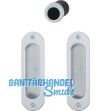 HOPPE Schiebet�rmuschel Set 4930 BL, sichtbar geschraubt,Alu verchromt satiniert