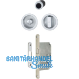 HOPPE Schiebet�rmuschel Set 4920 - WC mit Schloss, rund, verchromt satiniert