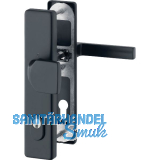 HOPPE Sicherheits-Wechselgarnitur AUSTIN PZ 88, T�rst�rke 42-52 mm, schwarz