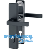 SH-Dr�ckergarnitur AUSTIN auf Schild PZ 72, T�rst�rke 47-52, schwarz matt