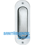 MARCHESI Schiebet�rmuschel oval, 40 x 120 mm, ungelocht, Edelstahl matt