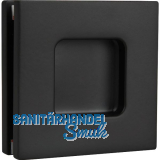 Schiebet�rmuschelpaar 6405 f�r Glas, eckig, Glasst�rke 8 - 10 mm, schwarz