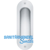 Schiebet�rmuschel FSB 4212 oval,40x120 mm,ungelocht,Edelstahl feinmatt