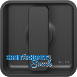 FSB Schiebet�rmuschel 42 4263 eckig, Aluminium schwarz matt