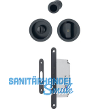 HOPPE Schiebet�rmuschel Set 4920 - WC mit Schloss, rund, schwarz matt