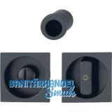 HOPPE Schiebet�rmuschel Set 4921 - WC, eckige Rosette, Aluminium schwarz matt