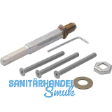 HOPPE Befestigungsset Sicherheits-Wechselgarnitur, VK abgesetzt, T�rst�rke 62-67