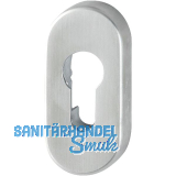 Schutzrosetten PZ oval au�en, 33 x 72 x 10, Edelstahl matt