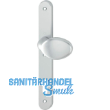 Knopfschild innen - drehbar PZ92, sichtbar geschraubt, Aluminium silber eloxiert