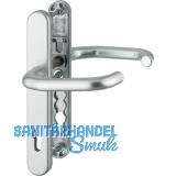 SH-Dr�ckergarnitur PARIS - auf Schmalschild, PZ92, 67 - 72, ohne Kzs., silber