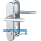 Sicherheits-Dr�ckergarnitur AMSTERDAM, PZ88 Kernziehschutz, RC2, silber eloxiert