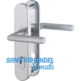 SH-Dr�ckergarnitur AMSTERDAM Langschild PZ88, RC2, mit Kernziehschutz,Edelstahl