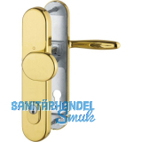 Sicherheits-Wechselgarnitur VERONA mit Kernziehschutz, PZ 88,RC2,Messing poliert