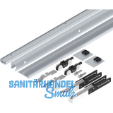 HELM 53 Beschlagset Wand Holz 50 kg Laufschiene L=2100 mm Blende D�mpfung silber