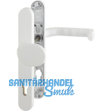 Wechselgarnitur LIVERPOOL - Schmalschild Knopf PZ, wahlweise, wei� RAL 9016