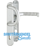 Wechselgarnitur LIVERPOOL - Schmalschild PZ wahlweise, silber elox