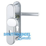 Sicherheits-Wechselgarnitur AMSTERDAM, PZ72, silber eloxiert