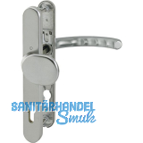 Wechselgarnitur LUXEMBOURG - m Knopf u. Langschild PZ88, Edelstahl-Effekt