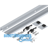 HELM 53 Beschlagset Wand Holz 50 kg Laufschiene L=2100 mm mit Blende silber