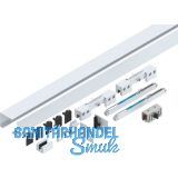 HELM GT-L 80 Beschlagset Glas 8-10,76 mm L=2000 mm Wandmontage silber eloxiert